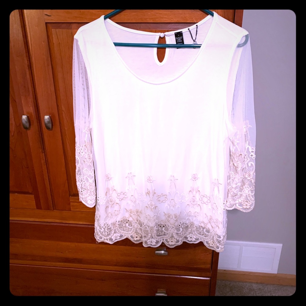 Size large white blouse